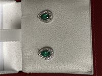 Earrings Artigianale Woman in White Gold Smeraldo OROR-117-253